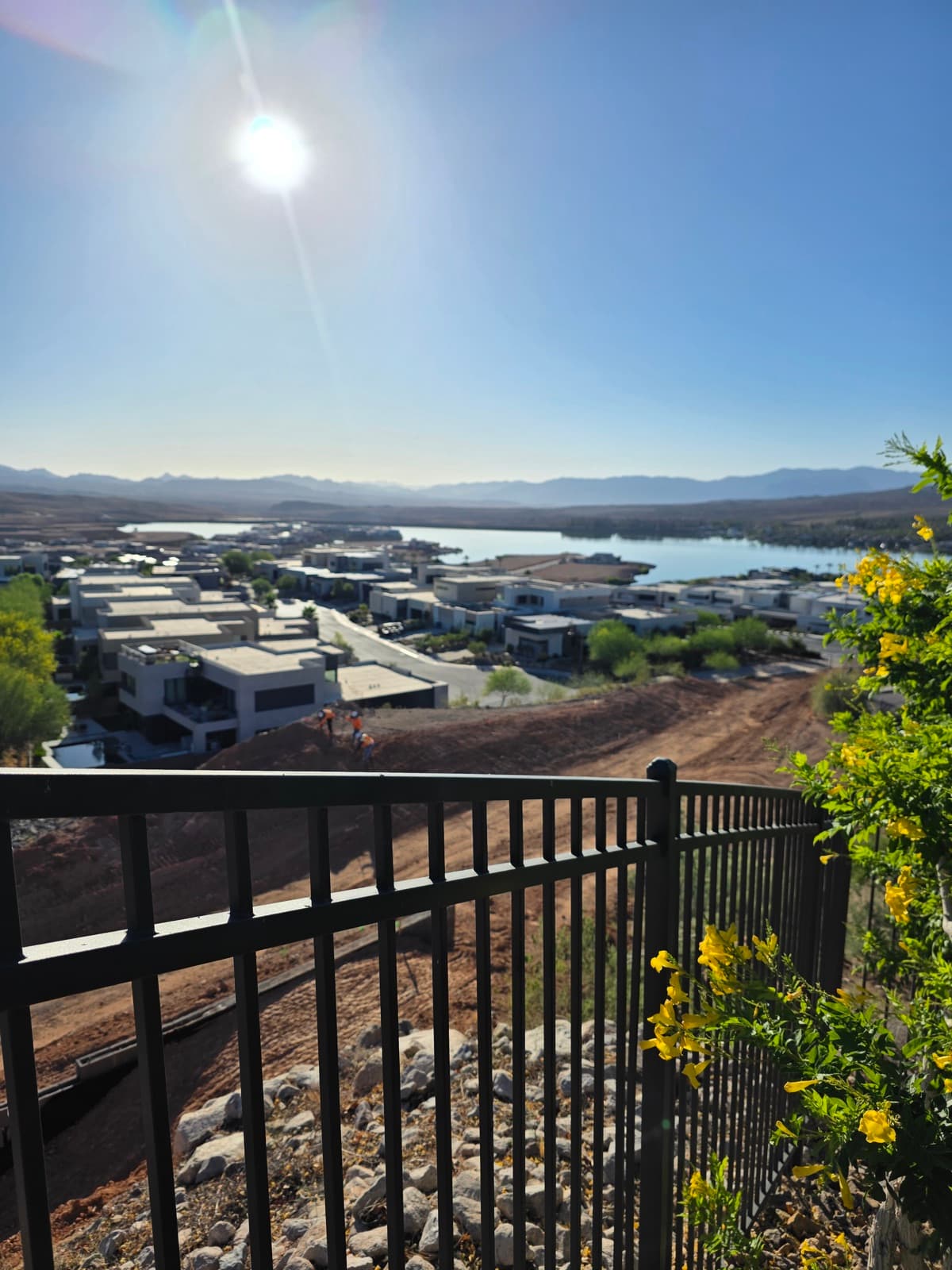 Hillside view over Lake Las Vegas homes